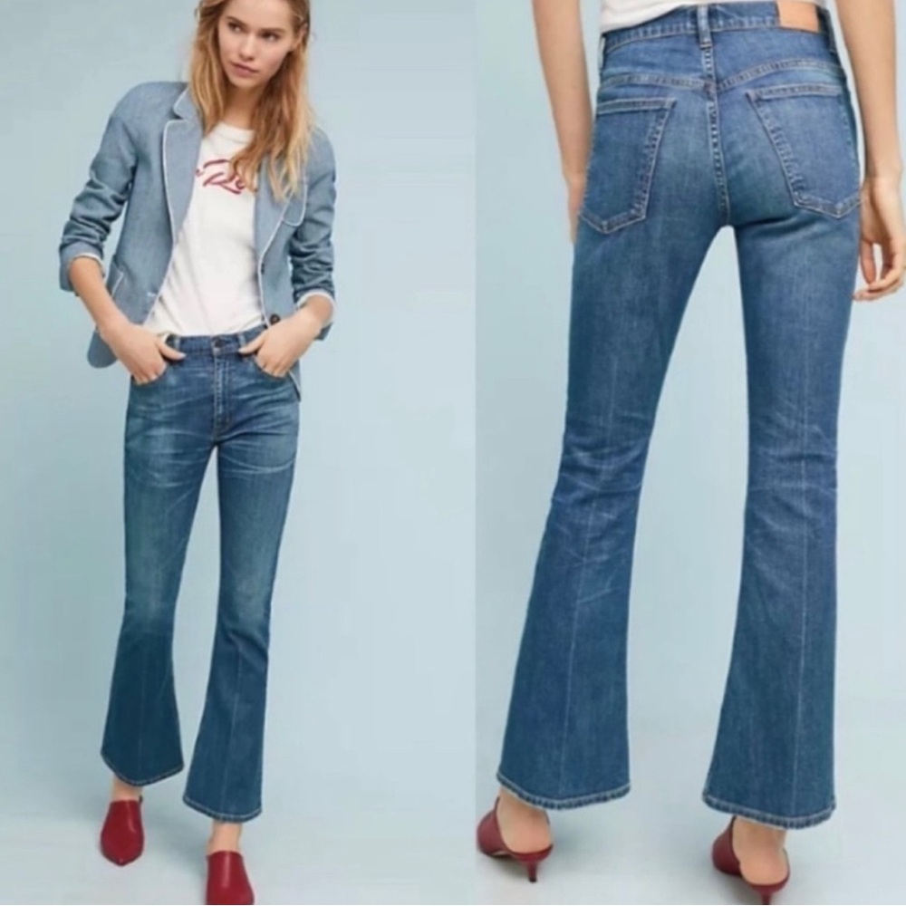 Citizens Of Humanity Blue Flare Wide Leg Jeans